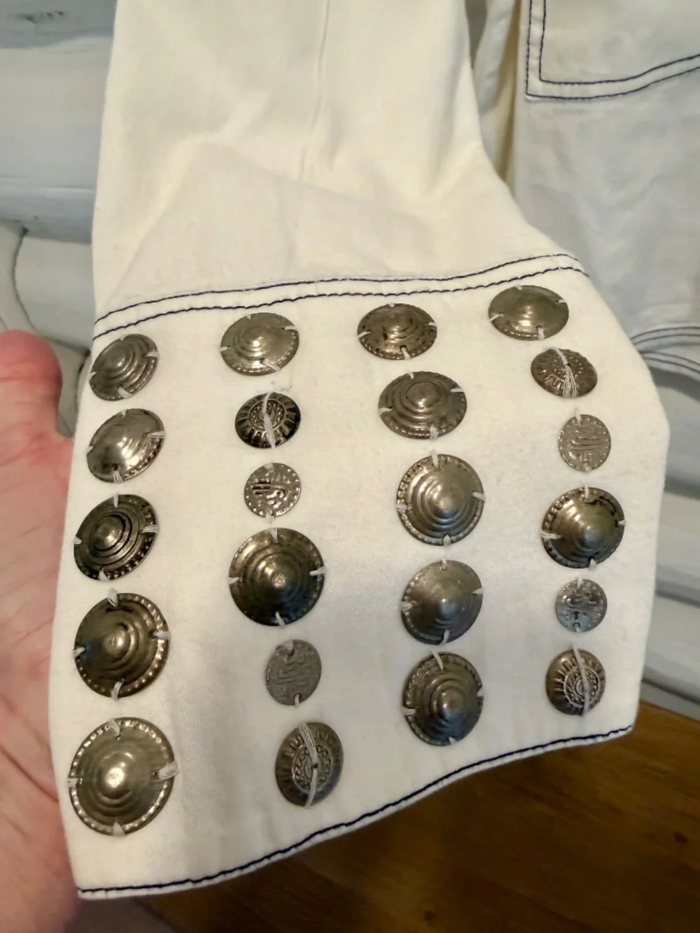 Free People Studded Cream Jacket NWT - Picture 3 of 13